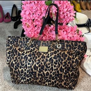 VICTORIA’S SECRET TOTE BAG; ANIMAL PRINT (MEDIUM)